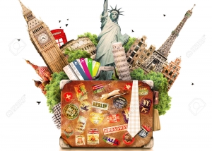 25375288-Voyage-tourisme-collage-avec-des-attractions-du-monde-et-de-la-valise-Banque-d'images